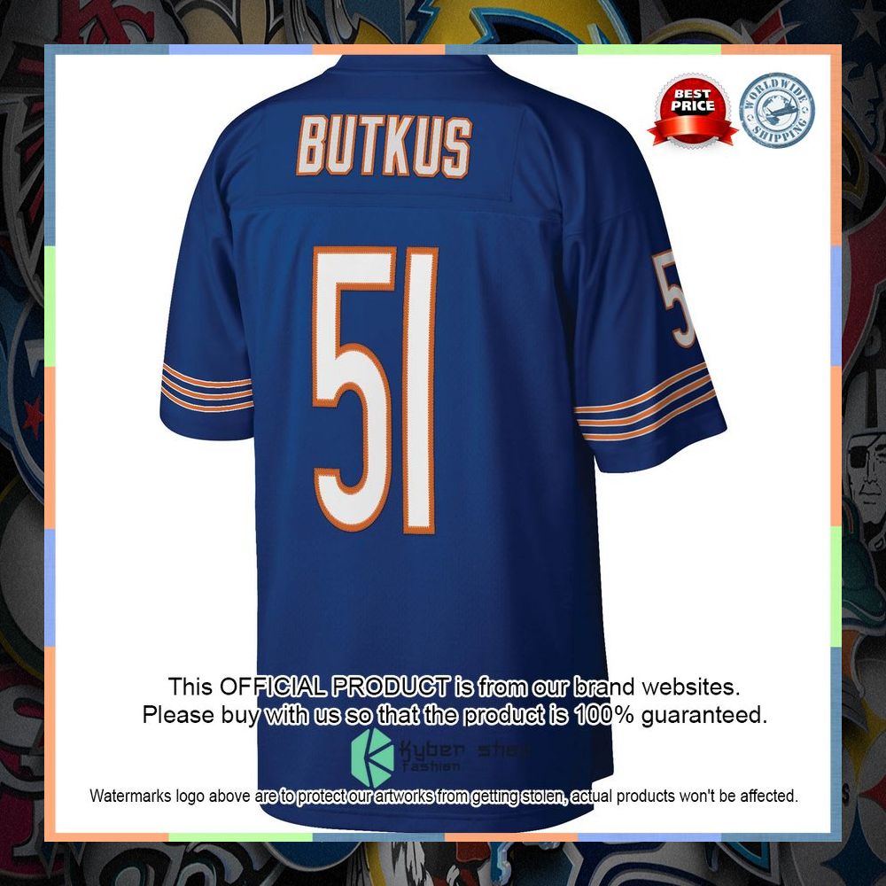 Dick Butkus Chicago Bears Mitchell & Ness Legacy Replica Navy Football Jersey 7 Dick Butkus Chicago Bears Mitchell & Ness Legacy Replica Navy Football Jersey word2