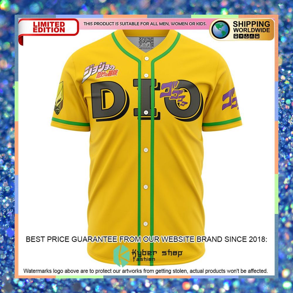Dio Jojos Bizarre Adventure Baseball Jersey 4 Dio Jojos Bizarre Adventure Baseball Jersey word2