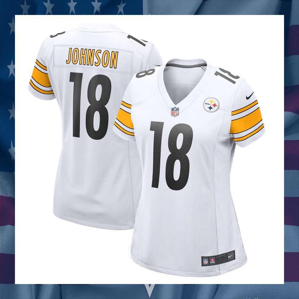 Diontae Johnson Pittsburgh Steelers Women's White Football Jersey 5 Diontae Johnson Pittsburgh Steelers Women's White Football Jersey word2