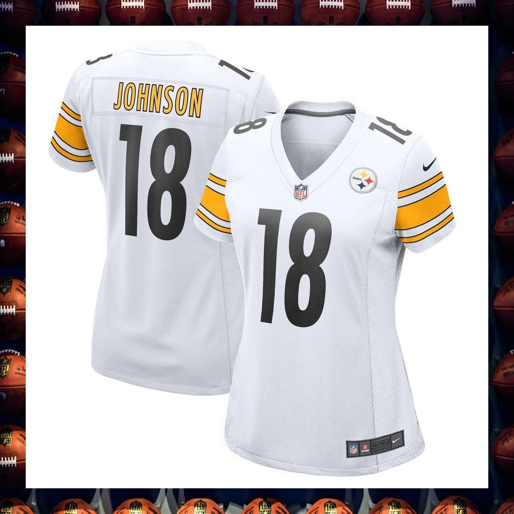Diontae Johnson Pittsburgh Steelers Women's White Football Jersey 4 Diontae Johnson Pittsburgh Steelers Women's White Football Jersey word2