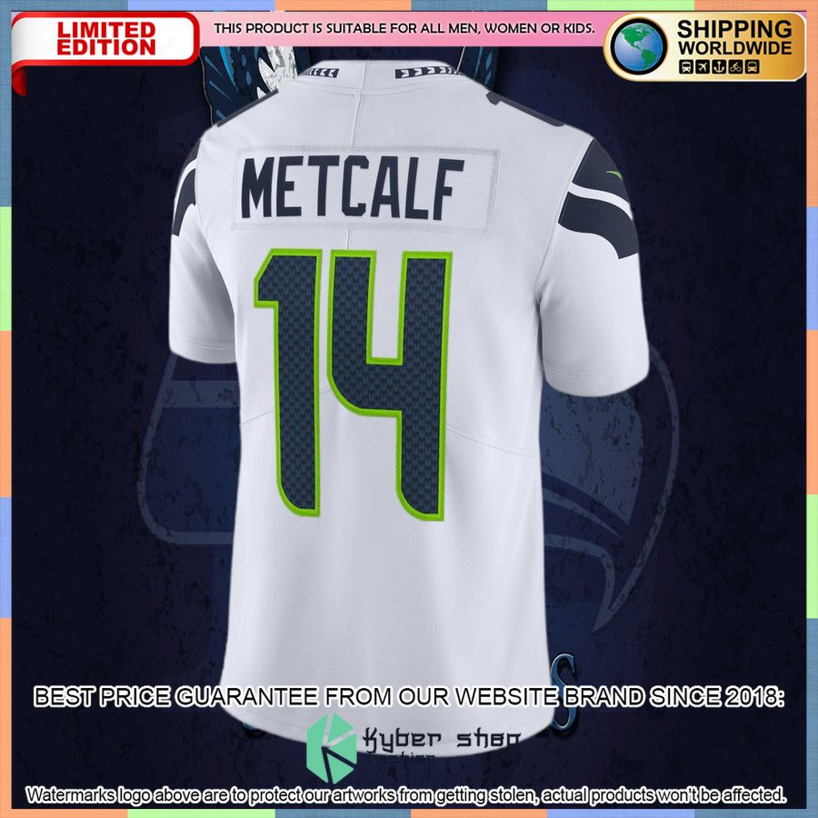 DK Metcalf Seattle Seahawks Vapor White Football Jersey 6 DK Metcalf Seattle Seahawks Vapor White Football Jersey word3