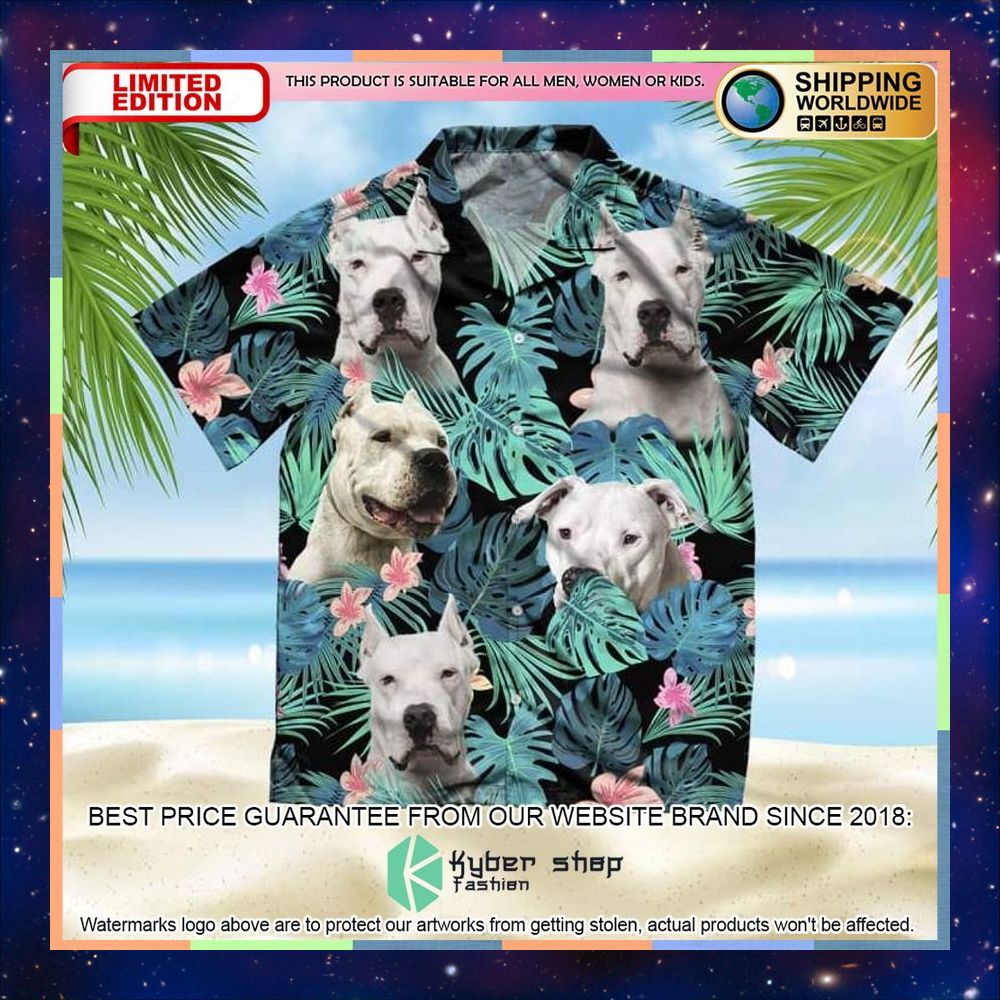 Dogo Argentino Summer Leaves Hawaiian Shirt 3 Dogo Argentino Summer Leaves Hawaiian Shirt word1