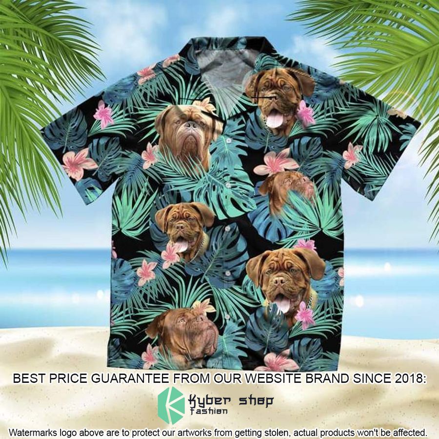 Dogue De Bordeaux Summer Leaves Hawaiian Shirt