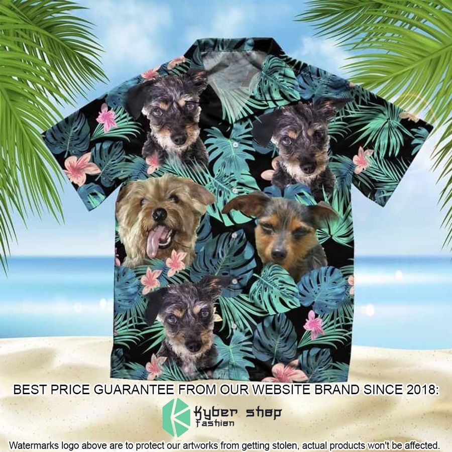 Dorkie Summer Leaves Hawaiian Shirt
