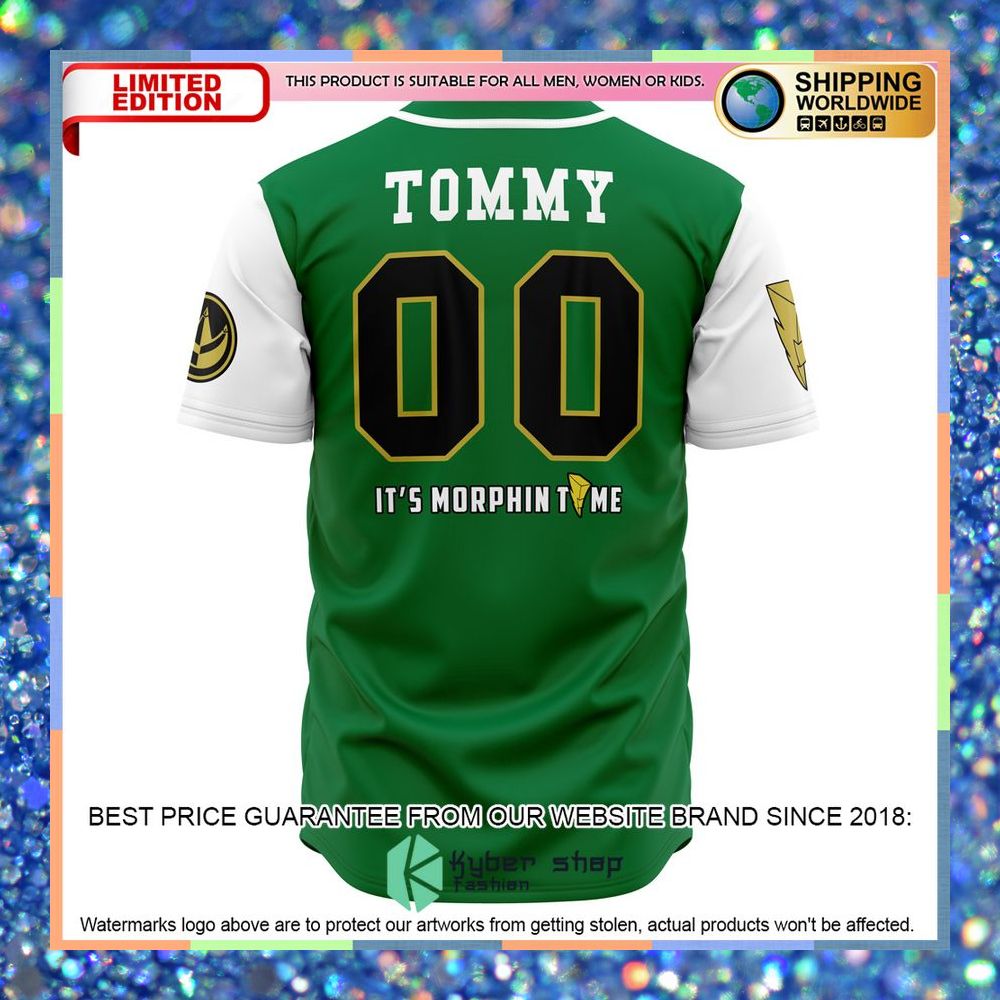 Dragonzords Green Power Rangers Baseball Jersey 6 Dragonzords Green Power Rangers Baseball Jersey word3