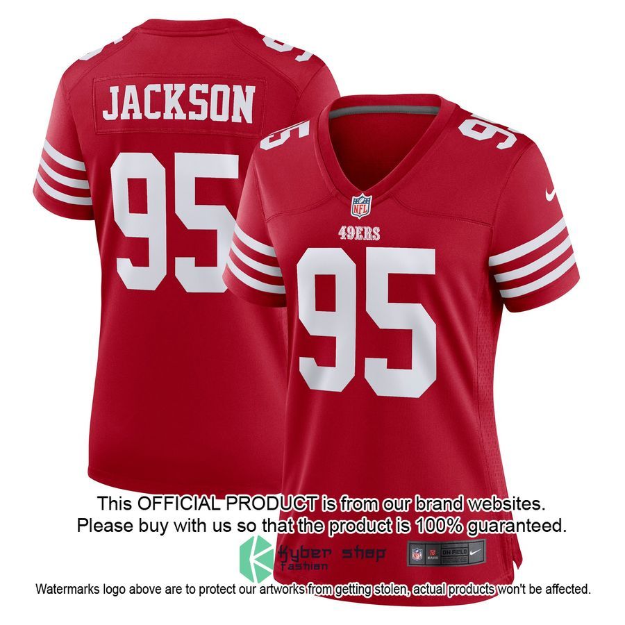 Drake Jackson San Francisco 49ers Women's Scarlet Football Jersey
