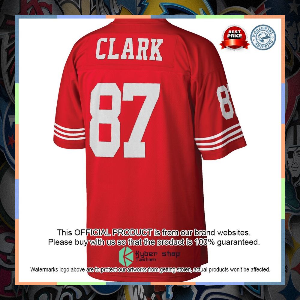 Dwight Clark San Francisco 49ers Mitchell & Ness Legacy Replica Scarlet Football Jersey 7 Dwight Clark San Francisco 49ers Mitchell & Ness Legacy Replica Scarlet Football Jersey word3