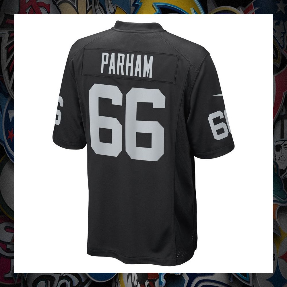 Dylan Parham Las Vegas Raiders Black Football Jersey 7 Dylan Parham Las Vegas Raiders Black Football Jersey word3