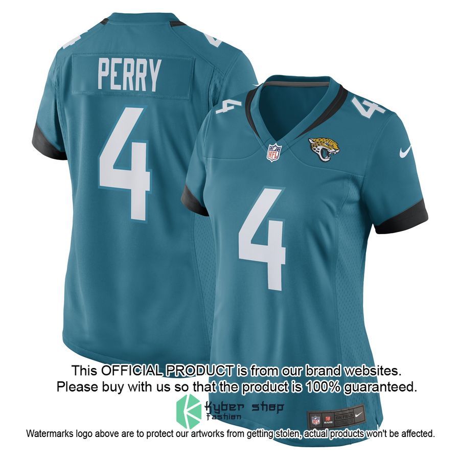 E.J. Perry Jacksonville Jaguars Teal Football Jersey