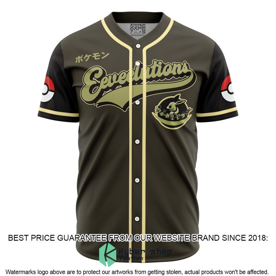 Eeveelutions Army Pokemon Baseball Jersey