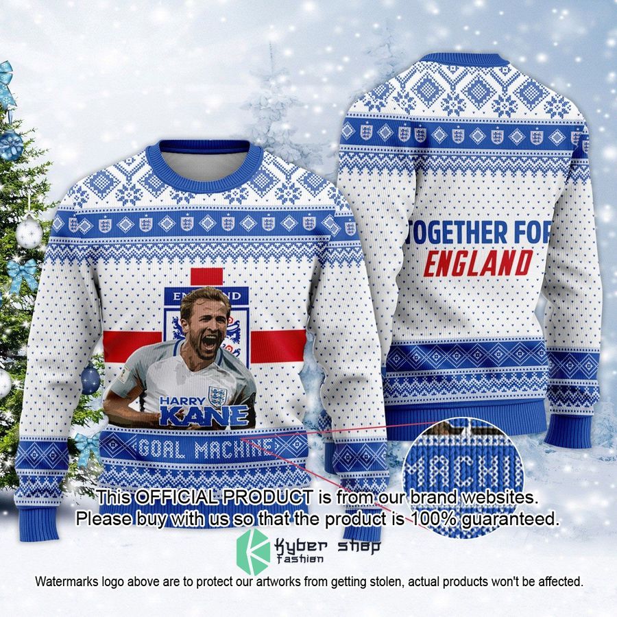 England Harry Kane Together For England FiFa Qatar World Cup 2022 Christmas Sweater