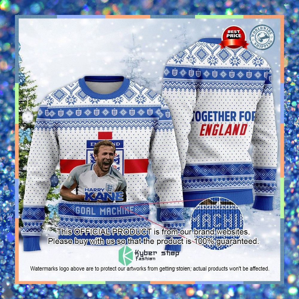 England Harry Kane Together For England FiFa Qatar World Cup 2022 Christmas Sweater 3 England Harry Kane Together For England FiFa Qatar World Cup 2022 Christmas Sweater word2
