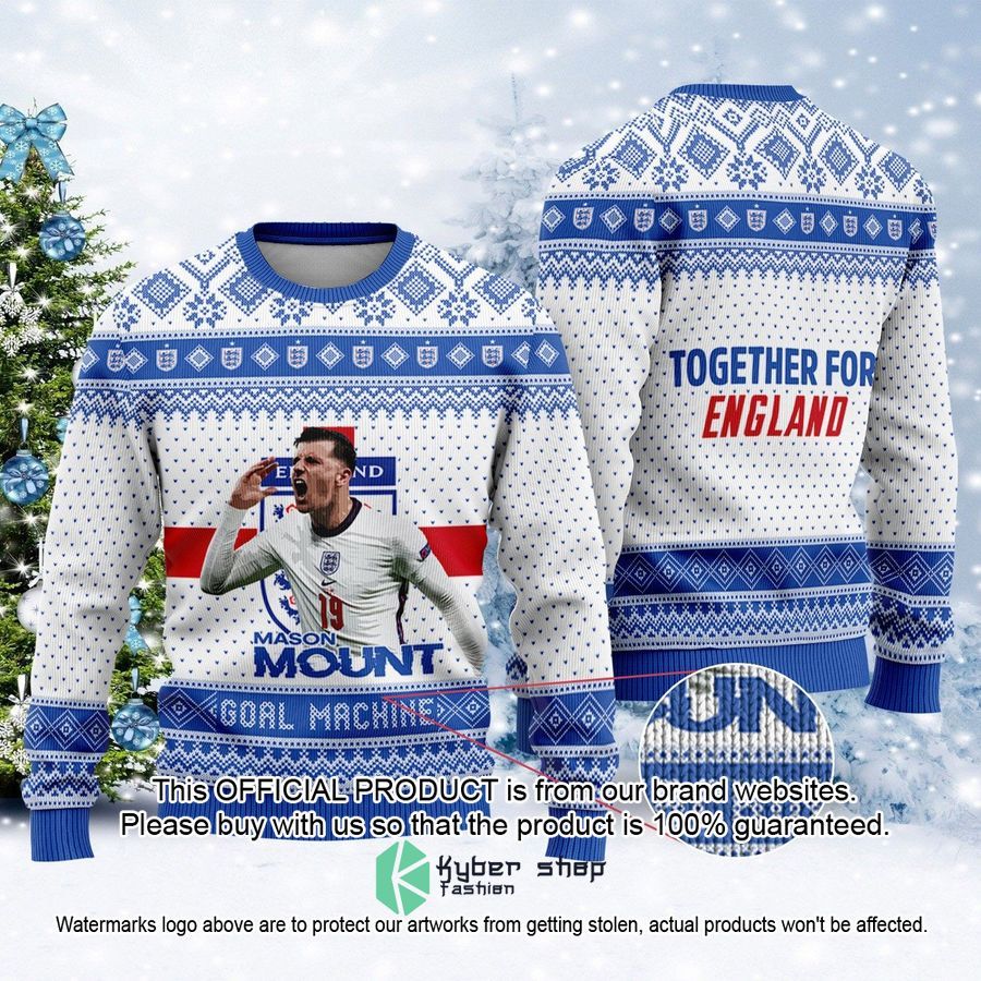 England Mason Mount Together For England FiFa World Cup Qatar 2022 Christmas Sweater