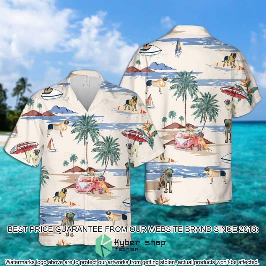 English Mastiff Summer Beach Hawaiian Shirt