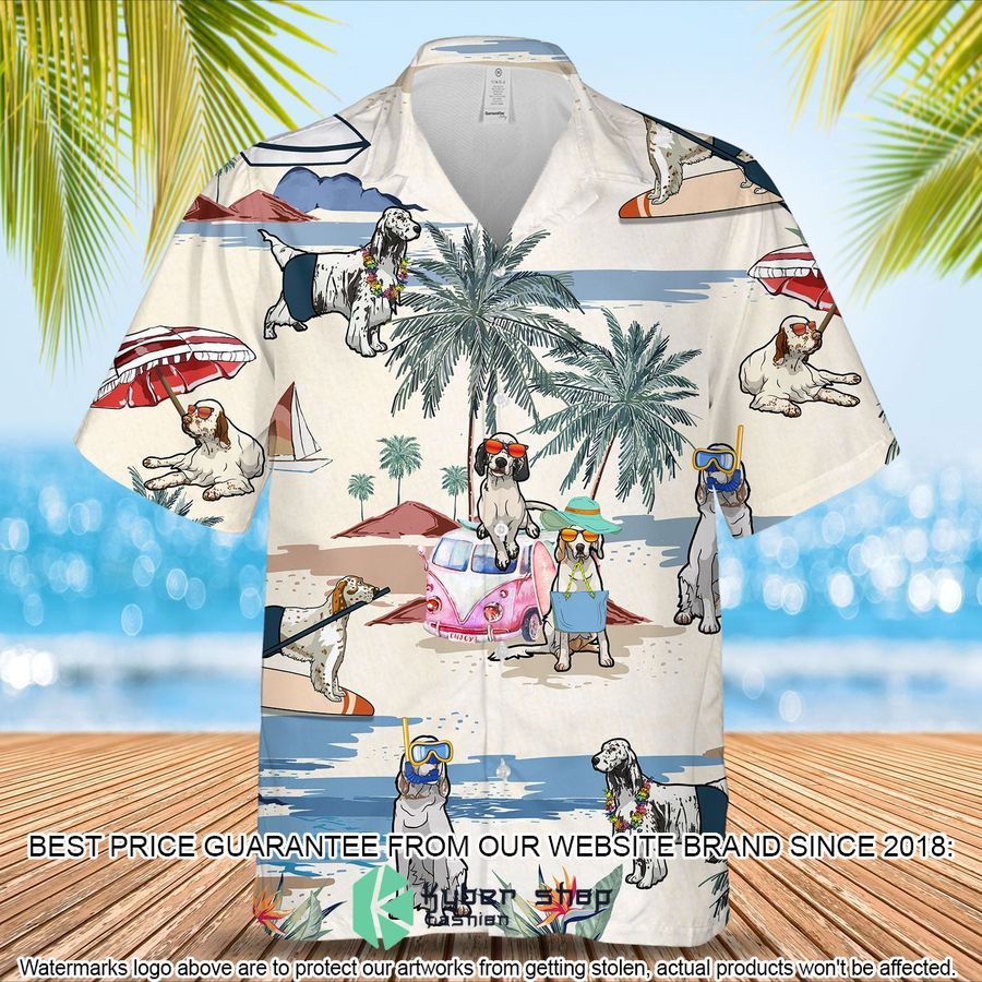 English Setter Summer Beach Hawaiian Shirt