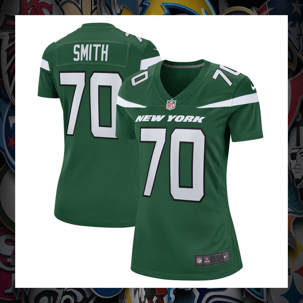 Eric Smith New York Jets Gotham Green Football Jersey 8 Eric Smith New York Jets Gotham Green Football Jersey word1