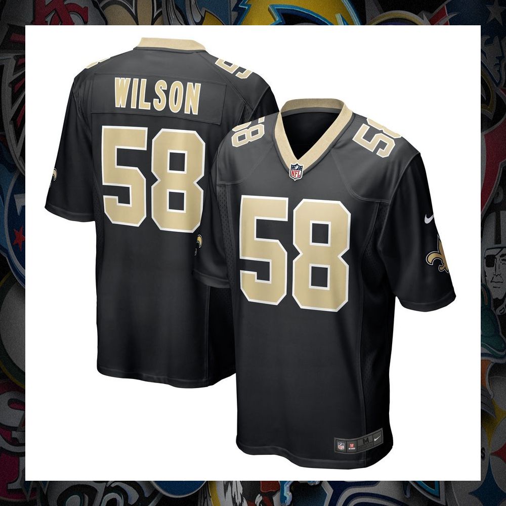 Eric Wilson New Orleans Saints Black Football Jersey 5 Eric Wilson New Orleans Saints Black Football Jersey word1