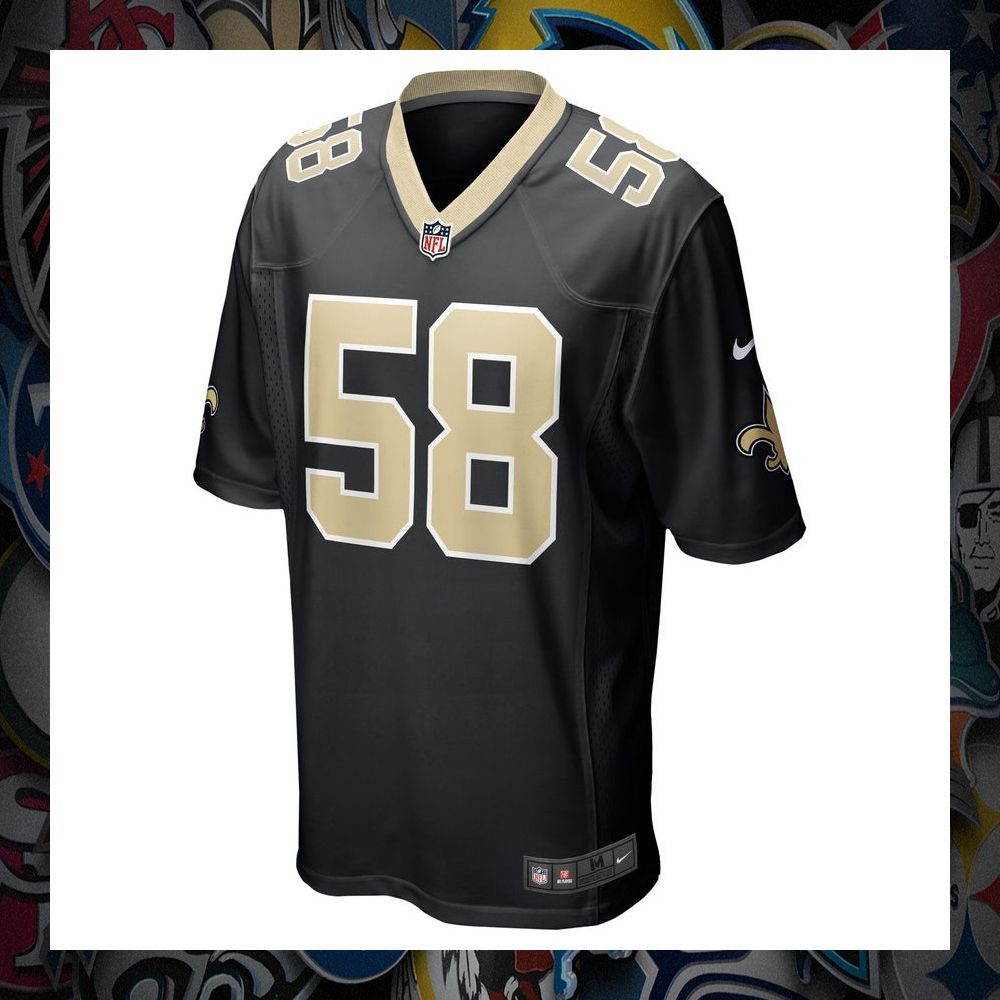 Eric Wilson New Orleans Saints Black Football Jersey 6 Eric Wilson New Orleans Saints Black Football Jersey word1