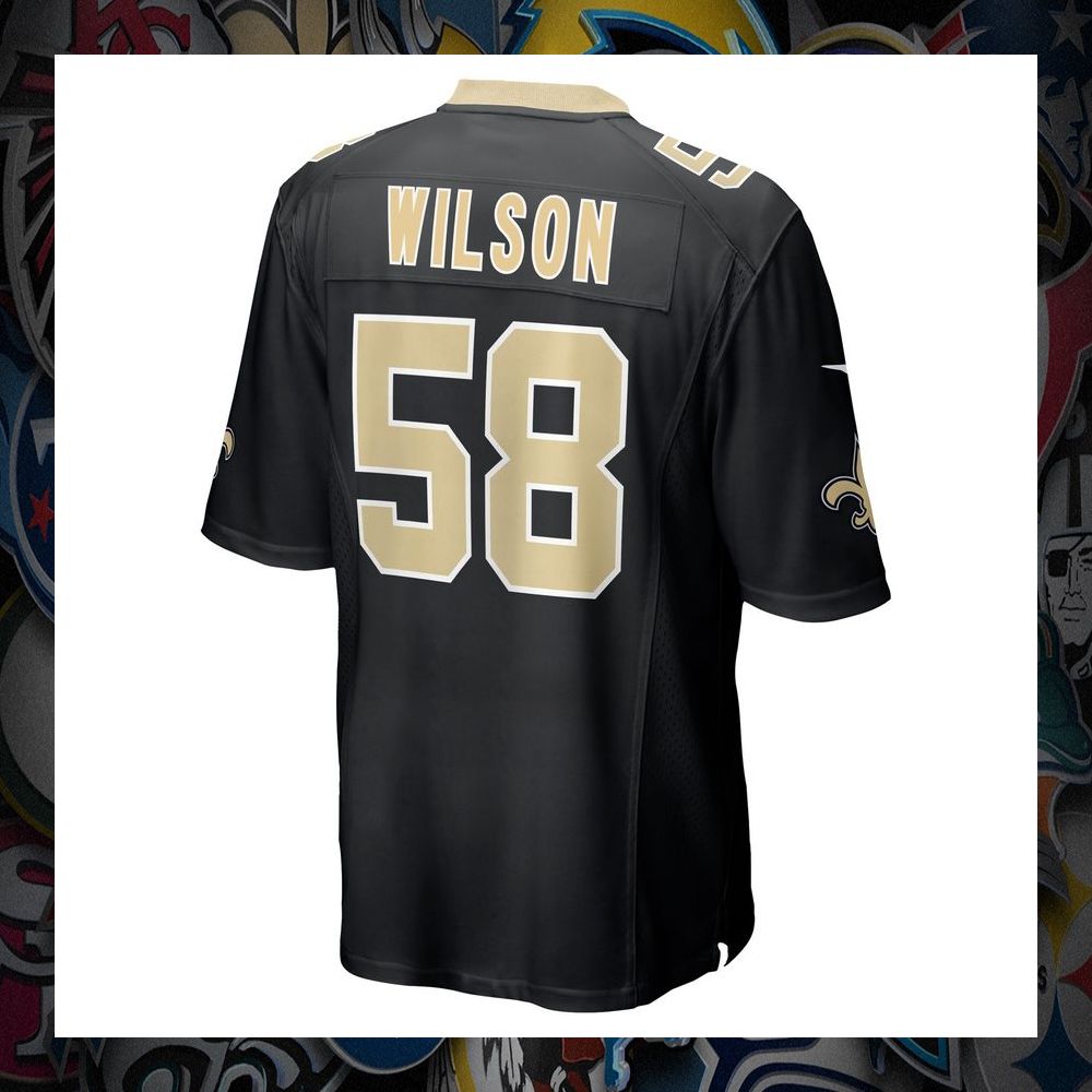 Eric Wilson New Orleans Saints Black Football Jersey 7 Eric Wilson New Orleans Saints Black Football Jersey word1