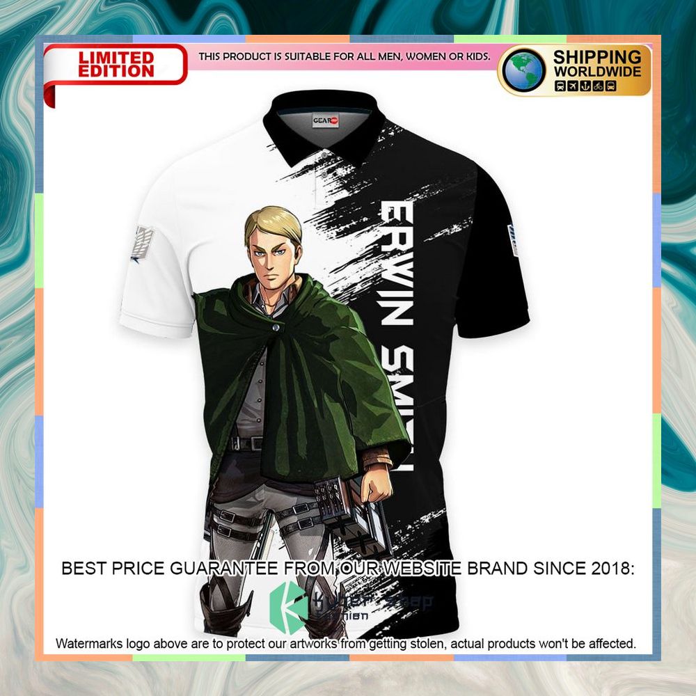 Erwin Smith Attack On Titan Anime Polo Shirt 5 Erwin Smith Attack On Titan Anime Polo Shirt word3