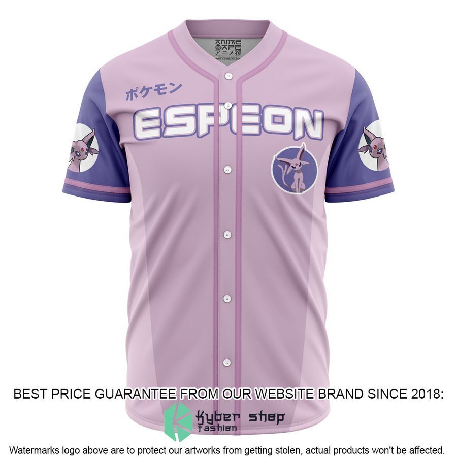 Espeon Eeveelution Pokemon Baseball Jersey word1