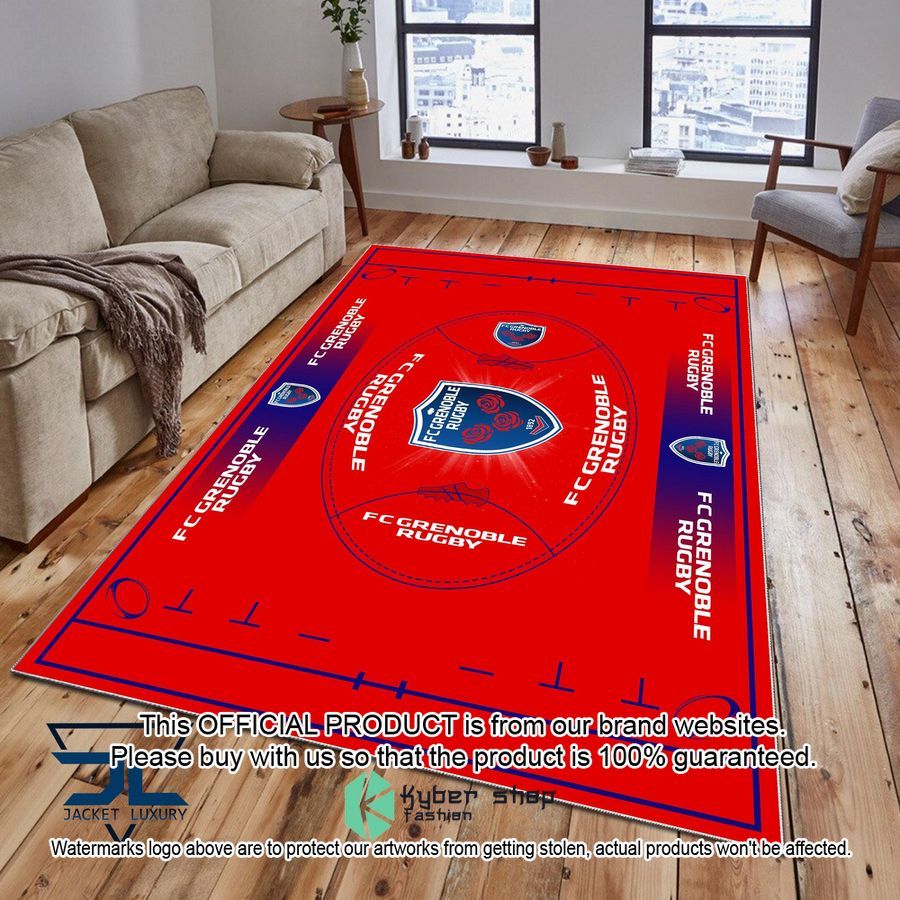FC Grenoble Rugby Carpet Rug word3