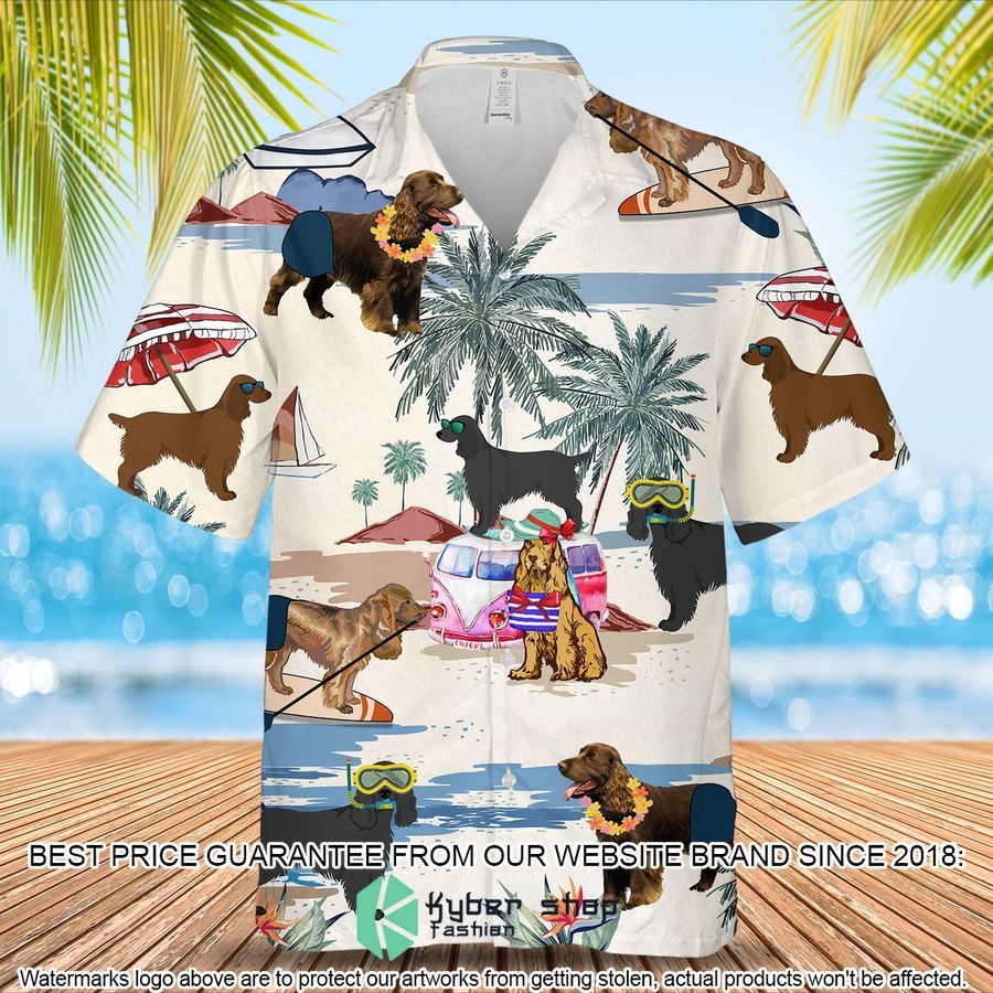 Field Spaniel Summer Beach Hawaiian Shirt
