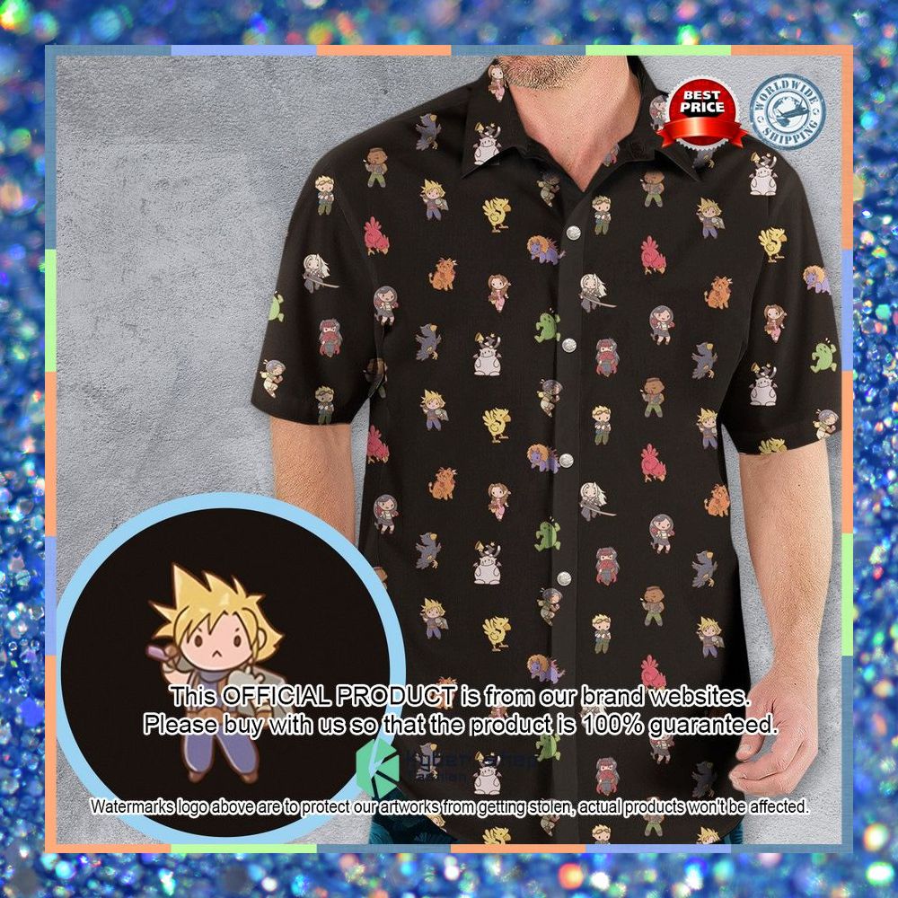 Final Fantasy Characters Pattern Hawaiian Shirt 5 Final Fantasy Characters Pattern Hawaiian Shirt word1