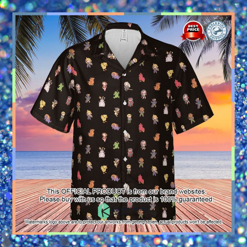Final Fantasy Characters Pattern Hawaiian Shirt 6 Final Fantasy Characters Pattern Hawaiian Shirt word1
