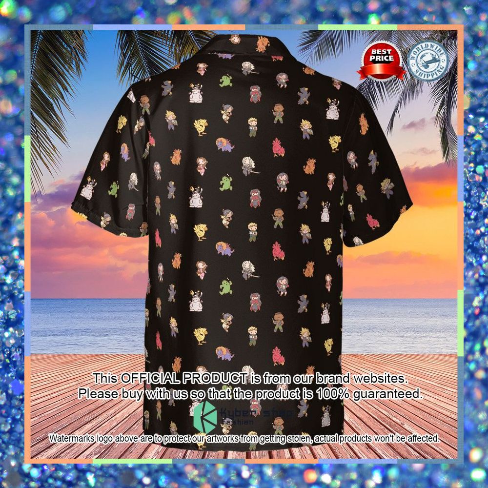 Final Fantasy Characters Pattern Hawaiian Shirt 7 Final Fantasy Characters Pattern Hawaiian Shirt word1