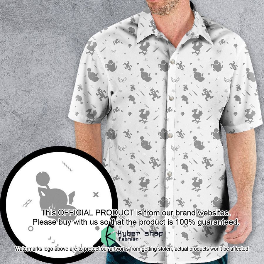 Final Fantasy Creatures Pattern Hawaiian Shirt word1