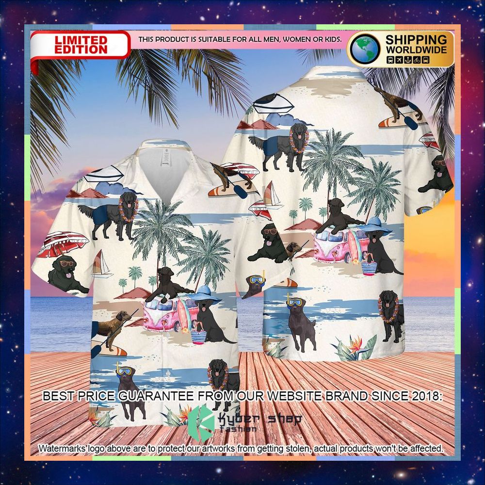 Flat-Coated Retriever Summer Beach Hawaiian Shirt 4 Flat-Coated Retriever Summer Beach Hawaiian Shirt word3