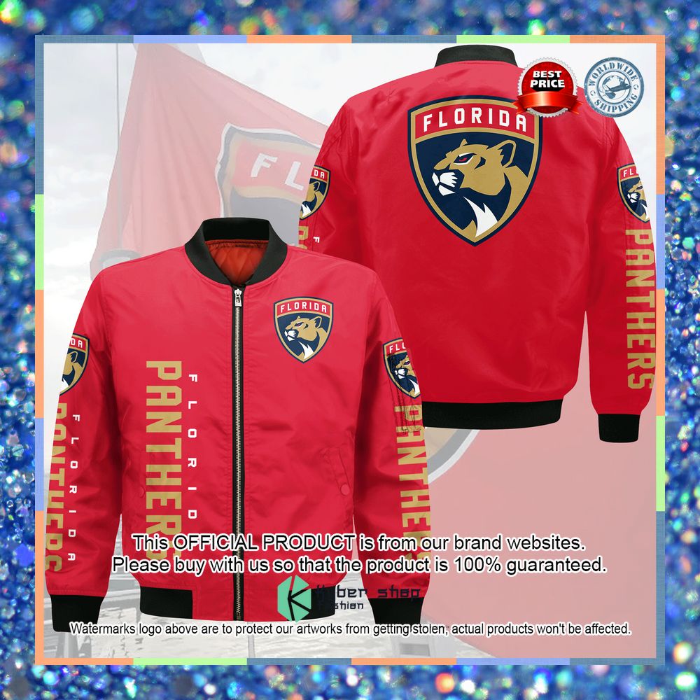Florida Panthers Bomber Jacket 3 Florida Panthers Bomber Jacket word2