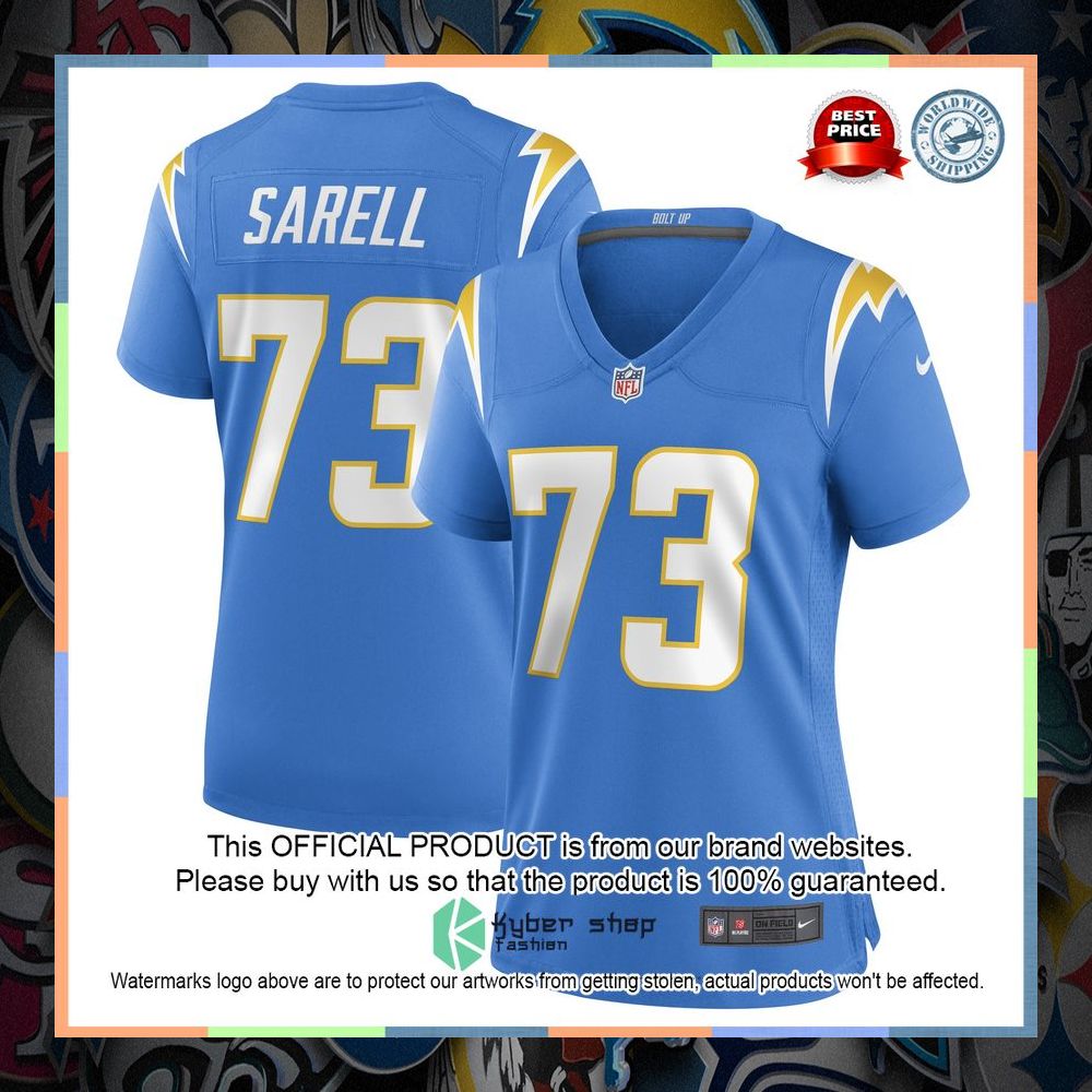 Foster Sarell Los Angeles Chargers Women's Powder Blue Football Jersey 5 Foster Sarell Los Angeles Chargers Women's Powder Blue Football Jersey word2
