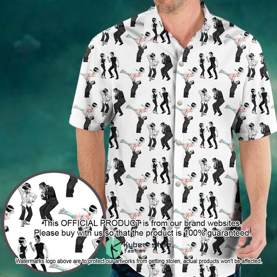 Frankenstein And Bride Dance Movies Dance Scene Mashup Hawaiian Shirt
