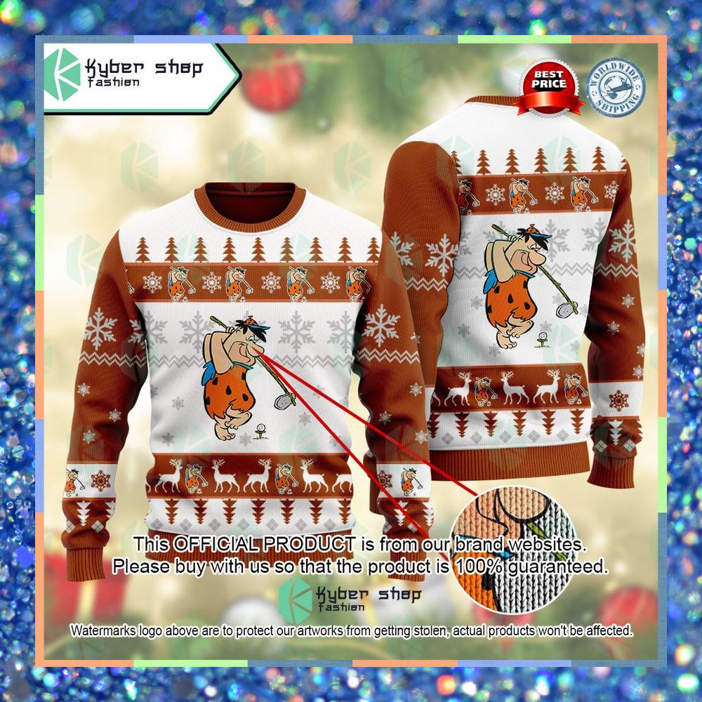 Fred Flintstone The Flintstones Christmas Sweater 6 Fred Flintstone The Flintstones Christmas Sweater word2