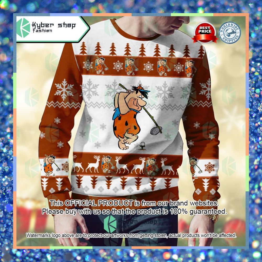 Fred Flintstone The Flintstones Christmas Sweater 7 Fred Flintstone The Flintstones Christmas Sweater word2