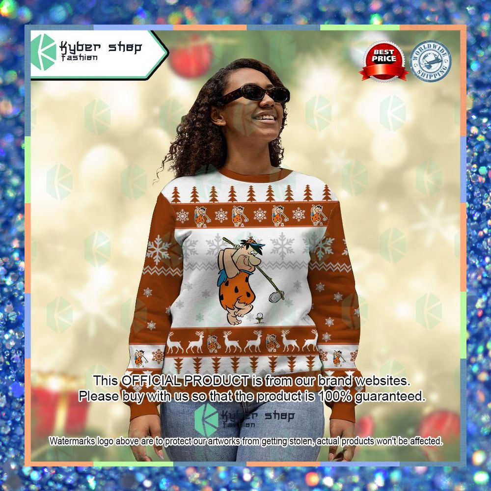Fred Flintstone The Flintstones Christmas Sweater 9 Fred Flintstone The Flintstones Christmas Sweater word2