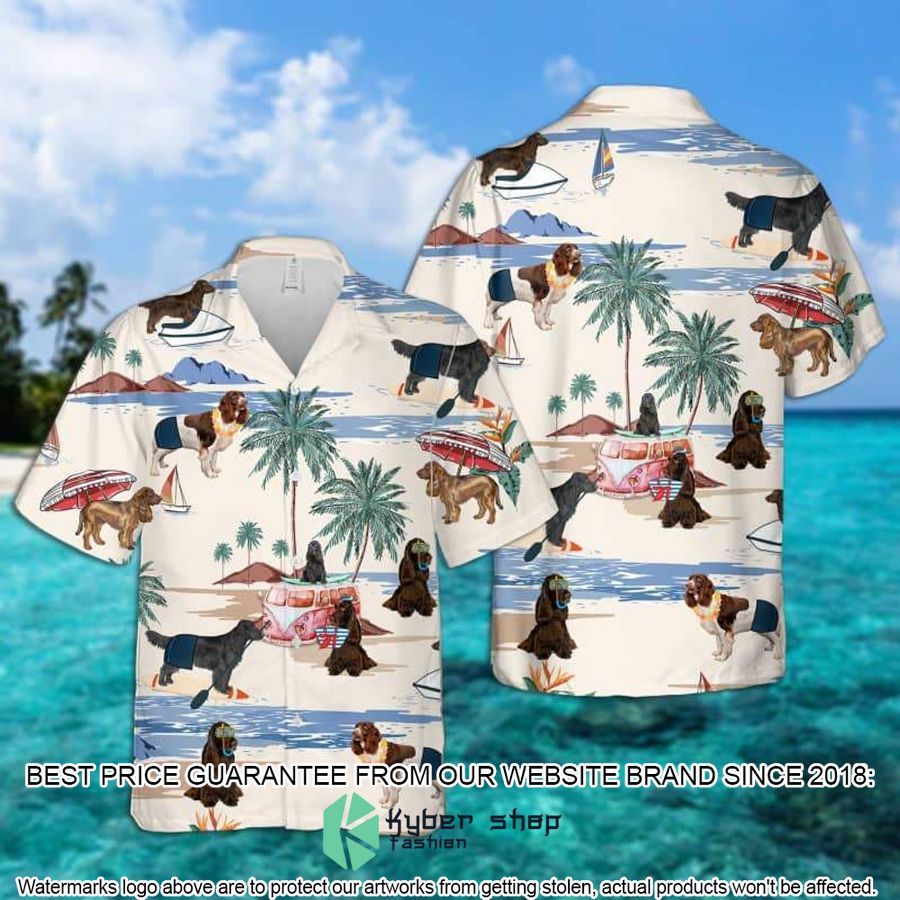 French Spaniel Summer Beach Hawaiian Shirt