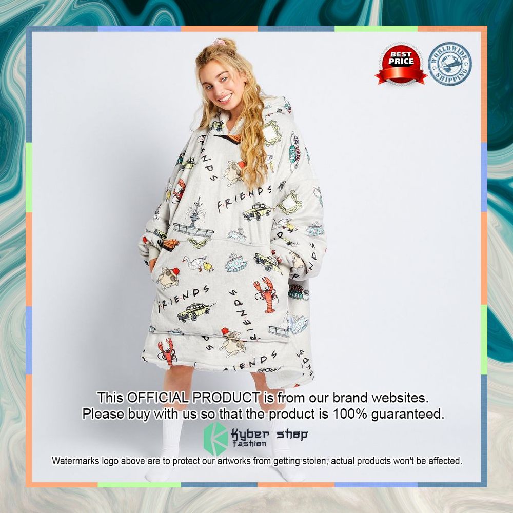Friends Grey Oodie Blanket Hoodie 8 Friends Grey Oodie Blanket Hoodie word2