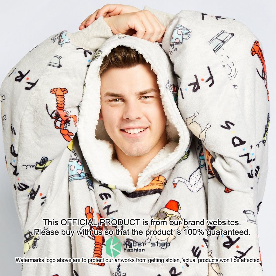 Friends Grey Oodie Blanket Hoodie 4 Friends Grey Oodie Blanket Hoodie word2