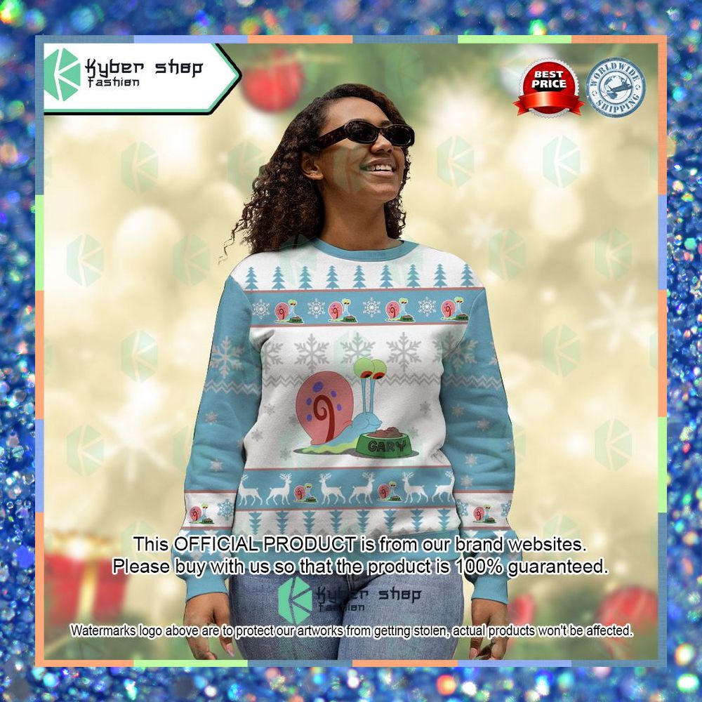Gary SpongeBob SquarePants Christmas Sweater 9 Gary SpongeBob SquarePants Christmas Sweater word3