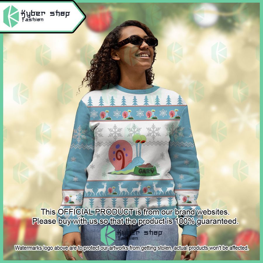 Gary SpongeBob SquarePants Christmas Sweater 4 Gary SpongeBob SquarePants Christmas Sweater word3