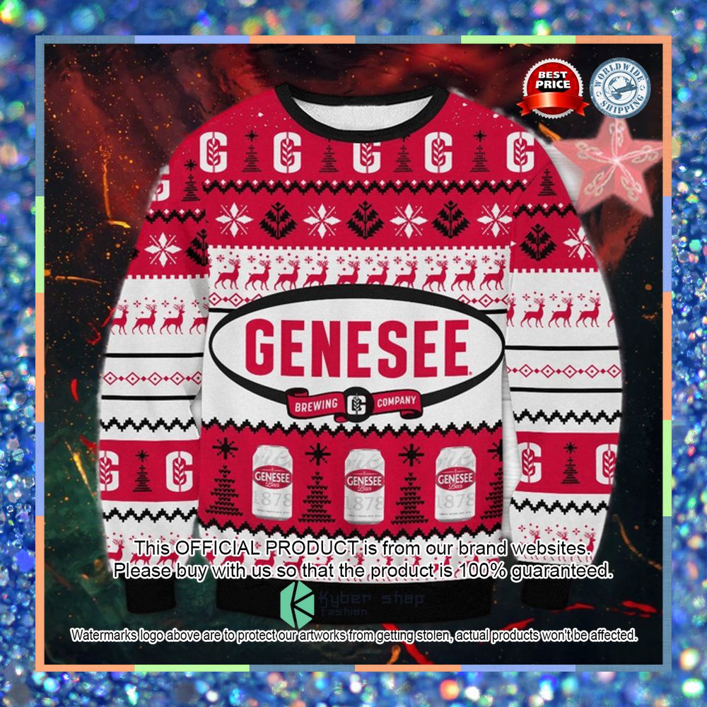 Genesee Cream Ale Ugly Christmas Sweater 3 Genesee Cream Ale Ugly Christmas Sweater word2