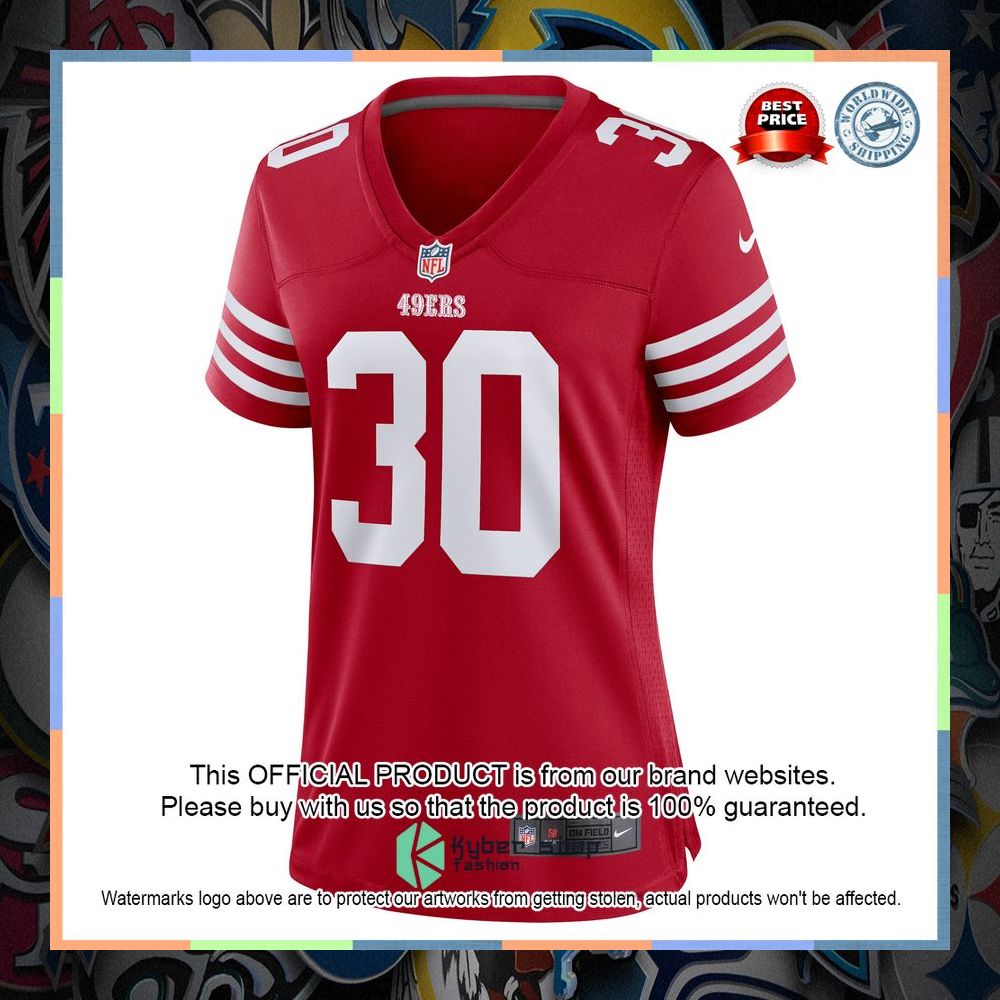 George Odum San Francisco 49ers Women's Scarlet Football Jersey 6 George Odum San Francisco 49ers Women's Scarlet Football Jersey word2