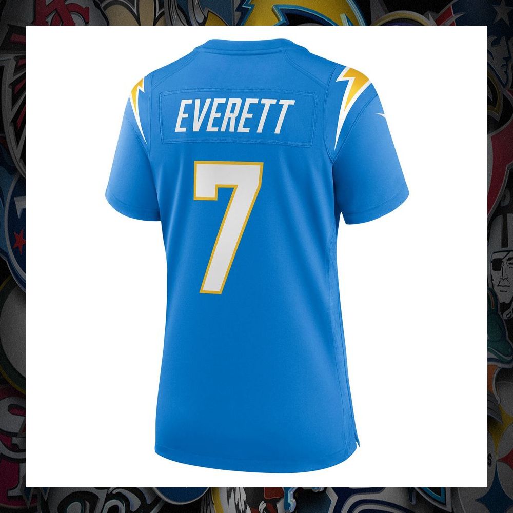 Gerald Everett Los Angeles Chargers Powder Blue Football Jersey 7 Gerald Everett Los Angeles Chargers Powder Blue Football Jersey word1