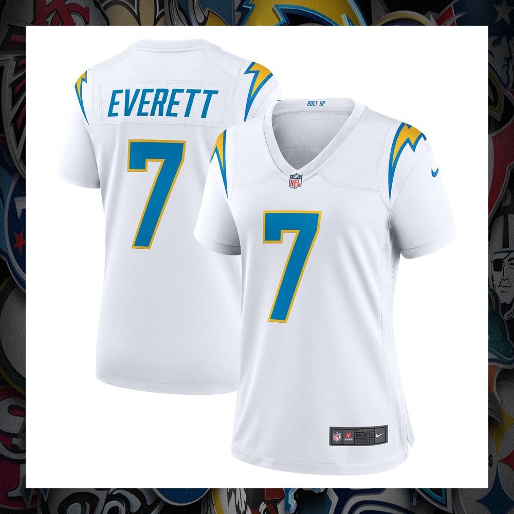 Gerald Everett Los Angeles Chargers White Football Jersey 37 Gerald Everett Los Angeles Chargers White Football Jersey word2