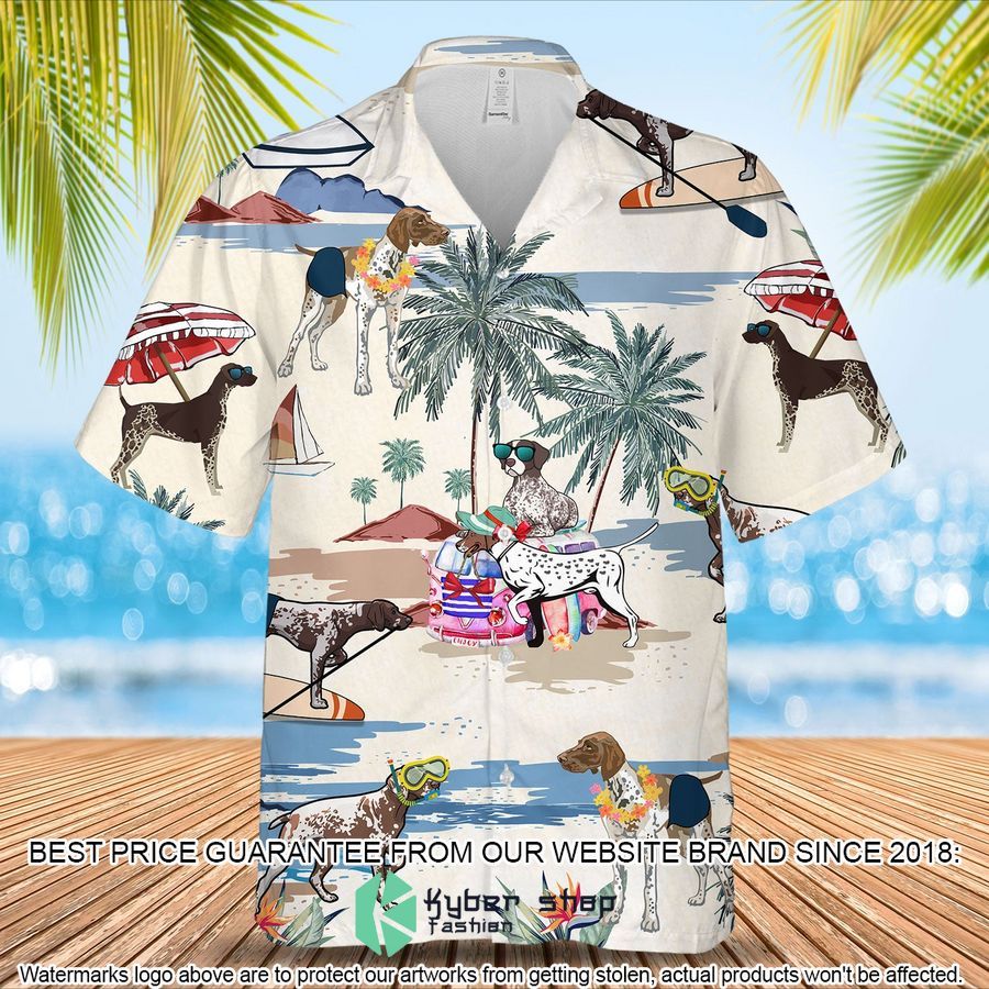 German Shorthaired Pointer Summer Beach Hawaiian Shirt