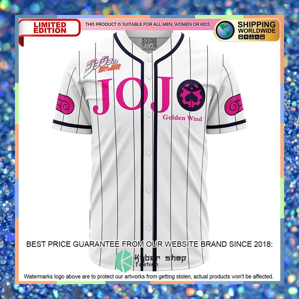 Giorno Giovanna Golden Wind Jojos Bizarre Adventure Baseball Jersey 4 Giorno Giovanna Golden Wind Jojos Bizarre Adventure Baseball Jersey word1