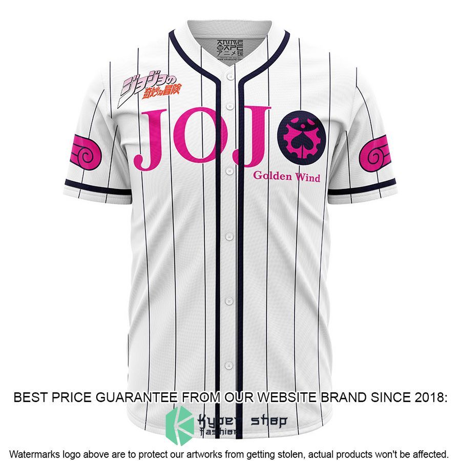 Giorno Giovanna Golden Wind Jojos Bizarre Adventure Baseball Jersey word3